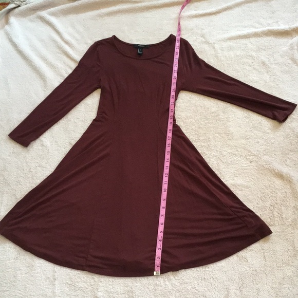 Forever 21 lace-up back brown skater dress - Picture 3 of 5